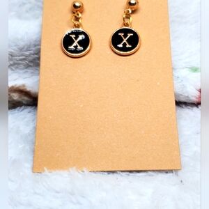7/$10 X Initial Earrings, New